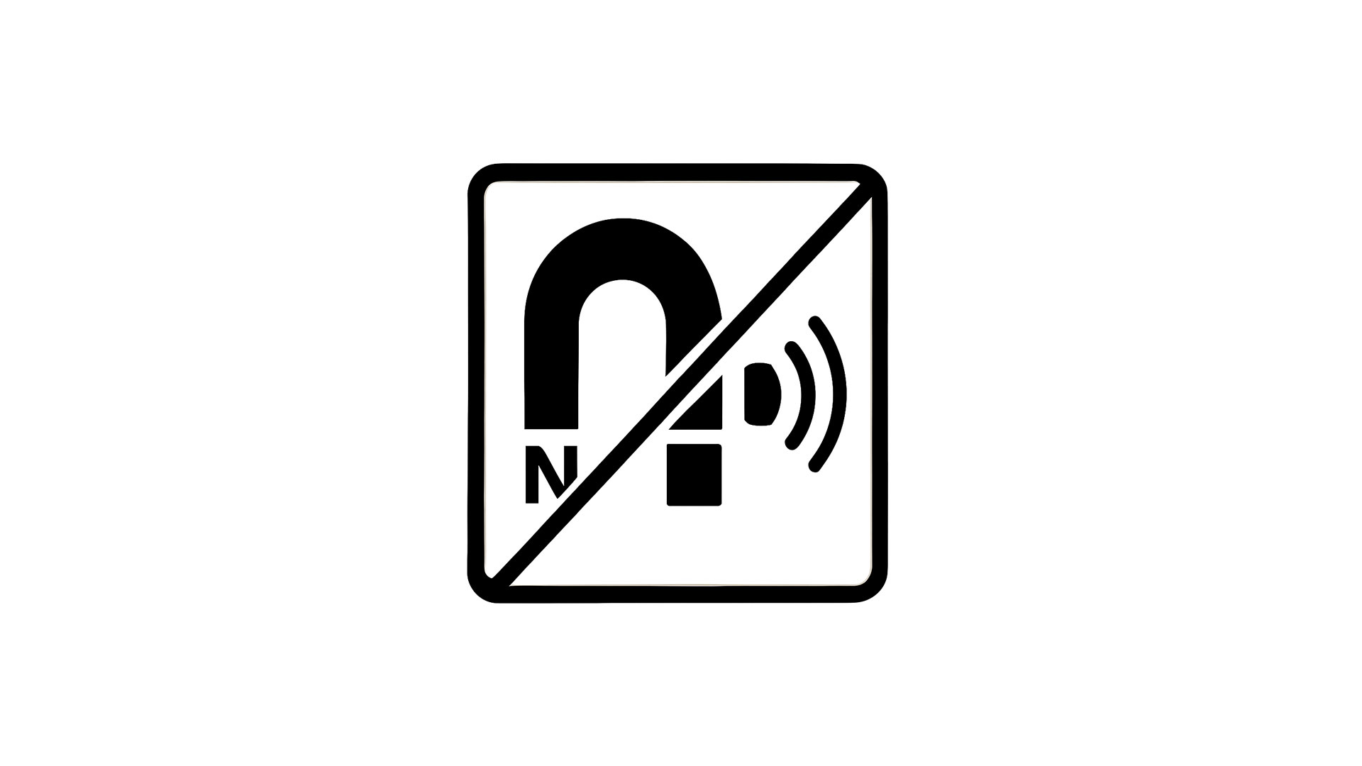 Do not place near magnets symbol
